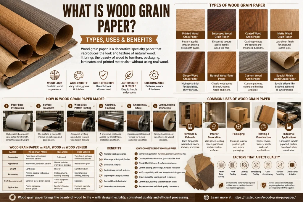 What Is Wood Grain Paper? Types, Uses & Benefits